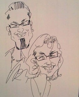 Skizze in Filzstifte